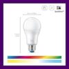 Echo Dot (newest model) with WiZ 60W A19 LED Smart Color Bulb - Connects to Your Wi-Fi - E26 Base - Control with Voice or App - Matter Compatible - Image 3