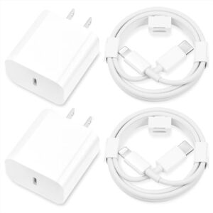 iPhone Charger Fast Charging,[MFi Certified] 2Pack 20W Type C Fast Charger Block with 6FT USB C to Lightning Cable Compatible for iPhone 14/13/12/11 Pro Max/Xs Max/XR/X,iPad
