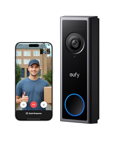 eufy Security Video Doorbell C30, Battery Powered, 2K FHD, 4:3 Expanded View, Easy Installation, Ring Call, Human and Motion Detection, HomeBase S380 Compatible, No Monthly Fee