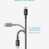 Anker USB C to USB C Cable (6FT, 2Pack), Type C 100W Charger Cord Fast Charging for iPhone 16 Series,MacBook Pro 2020,Pixel And More(USB 2.0,Black) - Image 5