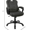 Gaming Chair,Gaming Chairs for Adult Computer Desk Chair - Black Ergonomic Office Executive Adjustable Swivel Task Cloth Fabric Racing Chair with Fixed -up Armrest for Adults,Men,Girls - Image 8
