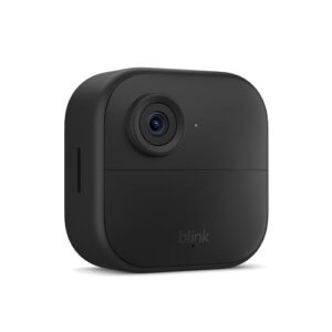 Blink Outdoor 4 (newest model), Wire-free smart security camera, two-year battery life, two-way audio, HD live view, enhanced motion detection, Works with Alexa – 1 camera system
