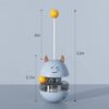 SIWWBW Cat Ball Toy & Treat Dispenser - Interactive Cat Puzzle Feeder with Slow Feeder & Spill Ball Function (Blue) - Image 4