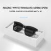 YQJYBD Hy-C8 Pro Multifunctional AI Bluetooth Smart Glasses, Wireless Headphones for Music & Calls, Supports 75 Languages, White - Image 3