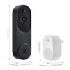 Hubposh Wi-Fi Smart Video doorbell Camera Wireless with Motion Detection, Night Vision, Cloud Storage, Two Way Audio, Chime Ringer Included (Black) - Image 2