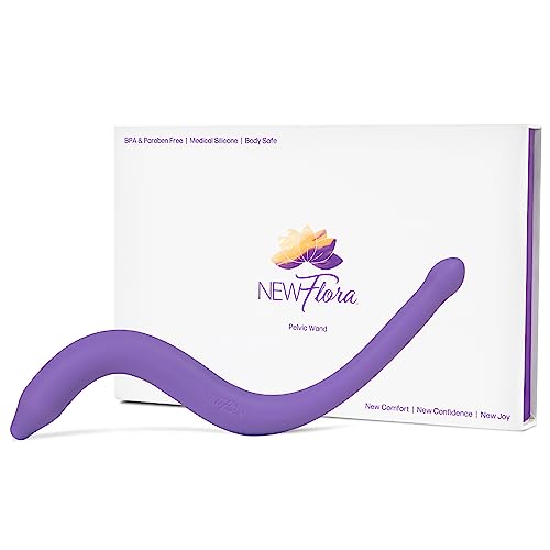 NewFlora Pelvic & Perineal Massage Wand for Women & Men, S Shaped Massager Tool for Pelvic Floor Tension Release