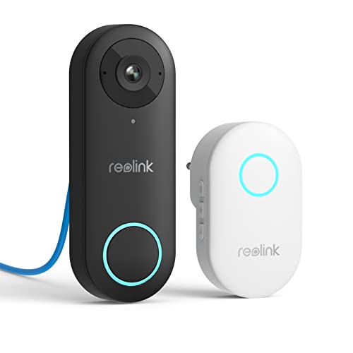 REOLINK Video Doorbell PoE Camera – 2K IP Security Camera Outdoor with Chime V2, 4:3 Aspect Ratio, 180 Degree Diagonal, 2-Way Talk, Plug & Play, Secured Local Storage, No Monthly Fee