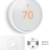 Google Nest Thermostat - Programmable Smart Learning Thermostat with Easy Installation and Trim Kit Bundle, White - Image 3