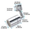 Srmsvyd 720° Swivel Sink Faucet Aerator, Bathroom Sink Spray Aerator Anti-Splash Rotate Faucet and Water Saving Faucet Sprayer Head Attachment for Kitchen Backyard - Image 7
