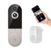 HopeFlex 1080P Smart Wireless Video Doorbell Camera with Chime, AI Human Detection, 2.4G WiFi, Two-Way Talk, Battery Rechargeable, Night Vision, Real-Time Alerts, Cloud Storage, Weather-Resistant