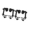 FLaig 2pcs Streaming Mount for Boom Over Professional Universal Holder Gear Mic Voice- Black Table Clip Arm Snare Recording Studio Shockproof Condenser Games Rim Adjustable Clips Stands (Color : Blac