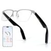 More than Lens AI Translation Smart Glasses for Men Women, AI Translator, Bluetooth 5.4, Voice Assistant, Open Ear Lightweight Eyewear with Polarized Anti-Bluelight Lenses, Silver