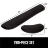 GORILLA GRIP Silky Gel Memory Foam Wrist Rest for Computer Keyboard, Mouse, Ergonomic Design for Typing Pain Relief, Desk Pads Support Hand and Arm, Mousepad Rests, Stain Resistant, 2 Piece Pad, Black - Image 7