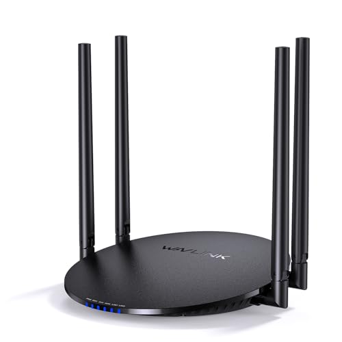 WiFi Router AC1200, WAVLINK Smart Router Dual Band 5Ghz+2.4Ghz, Full 4 Gigabit Ethernet Ports, USB 3.0 Port, Wireless Internet Routers for Home, Gaming