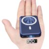 DEKSMO Wireless Power Bank 10000mAh Fast Charging,Slim Magnetic Portable Charger USB C PD 22.5W,Small LED Display Battery Pack for Mag-Safe/ iPhone16/15/14/13/12 /11 (Blue)