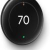 Google Nest Learning Thermostat (4th Gen, 2024) with 2 Temperature Sensors (2nd Gen) - Polished Obsidian - Image 2