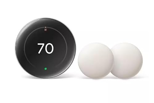Google Nest Learning Thermostat (4th Gen, 2024) with Nest Temperature Sensor - Energy Saving Smart Thermostat with Adaptive Eco - Works with Alexa and Google Home App - Polished Obsidian