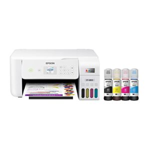 Epson EcoTank ET-3850 Wireless Color All-in-One Cartridge-Free Supertank Printer with Scanner, Copier, ADF and Ethernet – The Perfect Printer Home Office,White