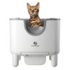Furoomatepet Self-Cleaning Litter Box, Open-Top Automatic Cat Litter Box, Easy Maintenance, with Built-in Safety Features and Odor Control