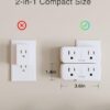 GHome Smart Plug Outlet Extender 15A, WiFi Smart Plugs Compatible with Alexa and Google Home, Smart Surge Protector Outlet with Remote Control and Timer, Dual Sockets, No Hub Required, White, 2 Pack - Image 7