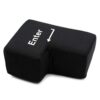Nurnesy Big Enter Key Enter Button Throw Pillow Funny Office Sleeping Pillow Laptop Computer Lap Desk for Laptop Desk Gadgets Laptop Desk Mens Stress Travel Pillow (black)
