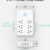 GHome Smart Plug Outlet Extender, USB Wall Charger with 3 Individual Smart Outlets and 3 Smart USB Ports, Works with Alexa Google Home, Surge Protector Plug Extender for APP Control,15A/1800W - Image 5