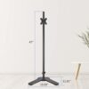 Single Monitor Mount, Extra Long Monitor Stand, 47 inch Pole Black Stand, Monitor Desk Mount, Single Desk Mount Stand, Computer Screen Mount, VESA Computer Desk Mount, Single Monitor Arm Stand - Image 5