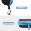 BOVKE Carrying Case for Noxgear 39g Wearable Waterproof Bluetooth Speaker, Magnetic Clip-On Wireless Portable Mini Bluetooth Speakers Holder, Mesh Pocket for Charging Cables, Black+Blue - Image 6