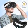 Silicone Cover Set Compatible with Meta/Oculus Quest 3 Accessories, Controller Grips, VR Shell Cover, Facial Interface Cover, Protective Lens Cover, Tempered Glass Lens Caps, Not Fit Quest 3S - Image 5