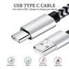 QQLIKE USB Type C Cable, 5 Pack (6FT) Nylon Braided 3A Fast Charging Cord for Samsung Galaxy S9/S8, Note 9/8, S21/S20/S10 Plus - Image 2