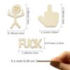 300 Pcs Bag of Fucks to Give 3 Style Wooden Fucks and Icons Set Stress Relief Gadgets Funny Office Supplies Desk Accessories Gifts for Friends Valentine Birthday New Year - Image 2