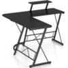 Mr IRONSTONE L Shaped Gaming Desk Corner Computer Desk, Home Office Desks Writing Workstation with Large Monitor Stand, Easy to Assemble (Black,51 Inch) - Image 4
