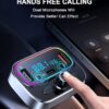 Bluetooth FM Transmitter for Car Wireless Radio Adapter Kit, Hands-Free Calling Dual Microphone, Fast Charging 18W & PD 20W for All Smartphones Audio Players, Supports TF/SD Card and USB Disk - Image 4
