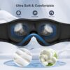 Sleep Mask with Headphones Bluetooth 5.4 Wireless, Sleep Headphone with Microphone Built-in HD Speakers Music, Eye Mask for Sleeping Travel Meditation for Men Women Girl Cool Gadgets - Image 2
