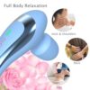 Roysmart Vibration Electric Massager Cordless-Rechargeable Vibrating Handheld Personal Back Massagers Waterproof, Seven Massage Wand for Full Body-Blue - Image 6