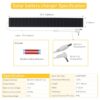 Sortfle Blinds Solar Panels | Slender Solar Panel- 8.4Volt Small Solar Charger for Motorized Blinds, Windows Curtain, LED, Surveillance Camera - Image 2