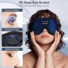 Sleep Mask with Headphones Bluetooth 5.4 Wireless, Sleep Headphone with Microphone Built-in HD Speakers Music, Eye Mask for Sleeping Travel Meditation for Men Women Girl Cool Gadgets - Image 4
