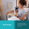 Homedics Back Massager - Heated Automatic Percussion Back, Body and Neck Massager with Duel Pivoting Heads, Interchangeable Nodes, for Shoulders, Legs and Feet, White - Image 6