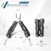 MINI Multitool Pliers, Birthday Christmas Gifts for Men Boyfriend Dad Husband Women, Pocket Knife 14-In-1, Rugged and Practical Portable Computer and Bike Gadgets, Black Camping and Survival Tools - Image 2