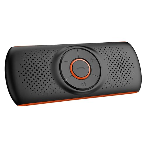 Bluetooth Car Speaker for Cell Phone HandsFree Bluetooth 5.0 CarKits 3W Loud Speakerphone for GPS Music,Wireless in Car Handsfree Speaker with Visor Clip,Supports Voice Command,TF Card Playback