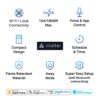 TP-Link Tapo Matter Supported Smart Plug Mini, Compact Design, 15A/1800W Max, Super Easy Setup, Works with Apple Home, Alexa & Google Home, UL Certified, 2.4G Wi-Fi Only, White, Tapo P125M(3-Pack) - Image 2