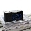 Emerson CKS1507 Smartset Radio Alarm Clock, 1.4" Blue LED Digital Display, USB Charging Port, Brightness Dimmer Controls, Bluetooth Connectivity, Set Alarm to Radio, Music, or Buzzer, Black - Image 8