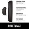 GORILLA GRIP Silky Gel Memory Foam Wrist Rest for Computer Keyboard, Mouse, Ergonomic Design for Typing Pain Relief, Desk Pads Support Hand and Arm, Mousepad Rests, Stain Resistant, 2 Piece Pad, Black - Image 2