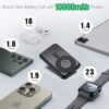 sunpolin Portable Charger Power Bank 10000mAh, Fast Charging Battery Pack with Built-in Cables, Compatible with iPhone, Samsung, Android, Apple Watch, AirPods, Magnetic Wireless Charging Black - Image 3
