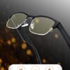OOAVR Bluetooth Glasses,New Wireless Bluetooth Glasses,Smart Audio Glasses,Men's/Women's Indoor and Outdoor Entertainment Smart Glasses,Including 2 Magnetic Charging Wires(Silver,Clear) - Image 3