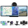10.26" Wireless Portable Carplay Screen for Car, HD Android Auto Screen, Car Stereo Touch Screen, 1080P Backup Camera, 4K Dash Cam, Mirror Link/Voice Control/Music Play/GPS Navigation - Image 2