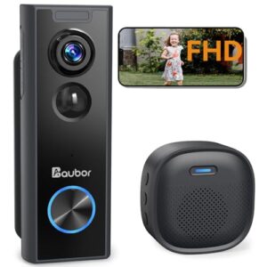 Video Doorbell Camera Wireless, 2K Smart Doorbell with Chime, 2.4G WiFi (No 5G), AI Motion Detection, 2-Way Audio, Night Vision, Voice Changer, Battery Powered, Works with Alexa & Google Assistant