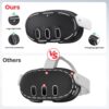 Silicone Cover Compatible with Meta/Oculus Quest 3 Accessories, VR Silicone Face Cover, VR Shell Cover,Touch Controller Grip Case,Camera Lens Protector Set (Black) - Image 5