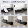 FULMINARE Bluetooth Speaker with 26W HD Sound, Portable Speaker Up to 30H Playtime, AUX&TF-Card&USB Input, LED Lights, Speakers Bluetooth 5.3 Wireless for Home/Party/Outdoor, Birthday Gift (Black) - Image 4