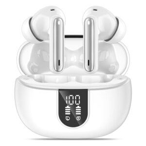 Wireless Earbuds, Bluetooth 5.3 Headphones 40Hrs Playtime Deep Bass Stereo in-Ear Earbud, LED Power Display, Call Noise Canceling Headphones with Mic, IP7 Waterproof Earphones for iPhone Android